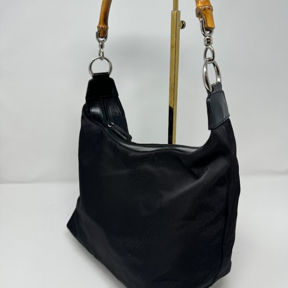 Gucci Authentic Women's Black Shoulder Bag with Bamboo Handle - Picture 2 of 5